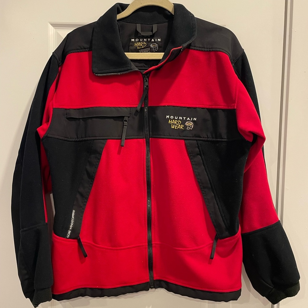 Mountain Hardwear Men's Large Gore Windstopper / Red & Black